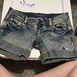 Amethyst Jeans Women's Faded Blue Jean Shorts